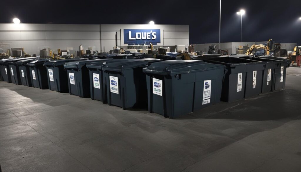 Best Time to Dumpster Dive at Lowes