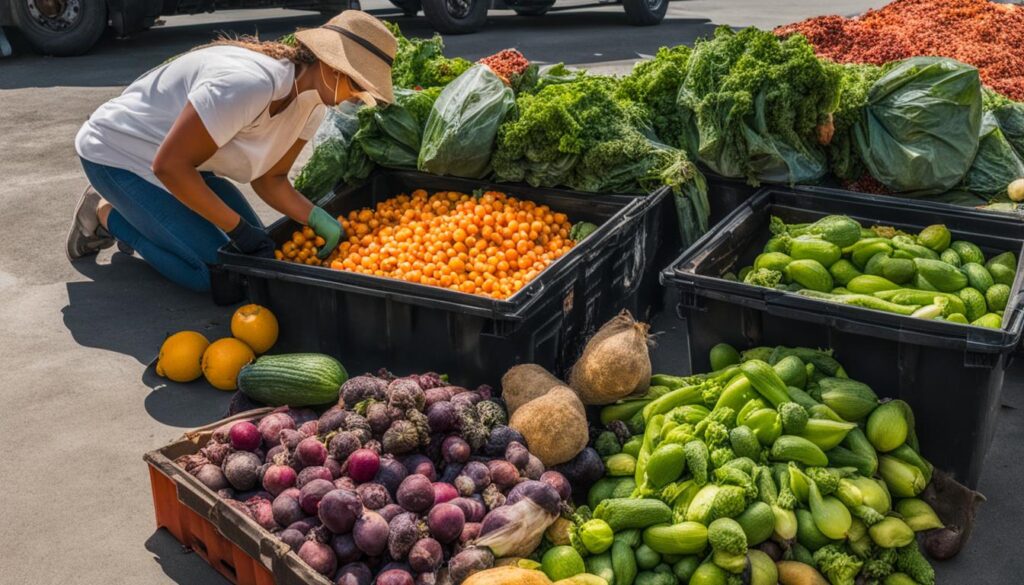 Dumpster diving and food waste image