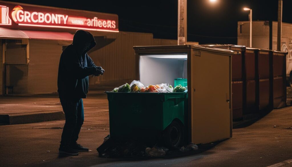 Dumpster diving at night in Utah