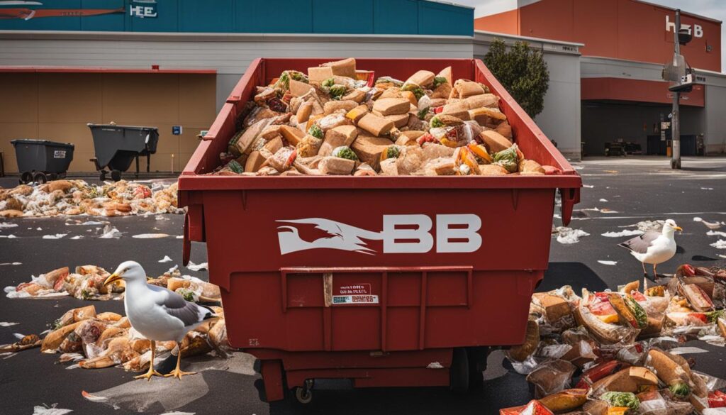 H-E-B food disposal