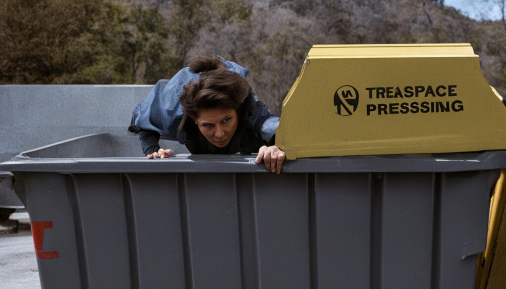 Legal issues of dumpster diving