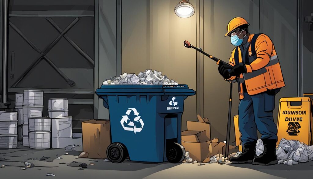 Safety precautions for dumpster diving