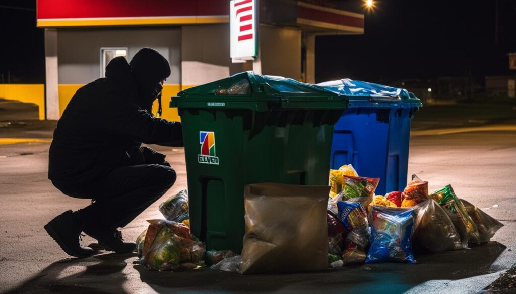 dumpster diving at 7-Eleven