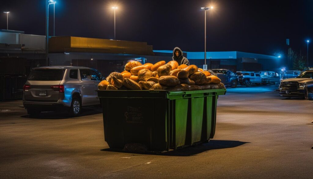 night-time dumpster diving