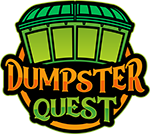 The logo for dumpster quest.