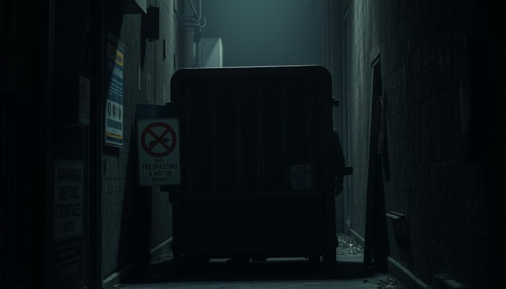 Trespassing laws and dumpster diving