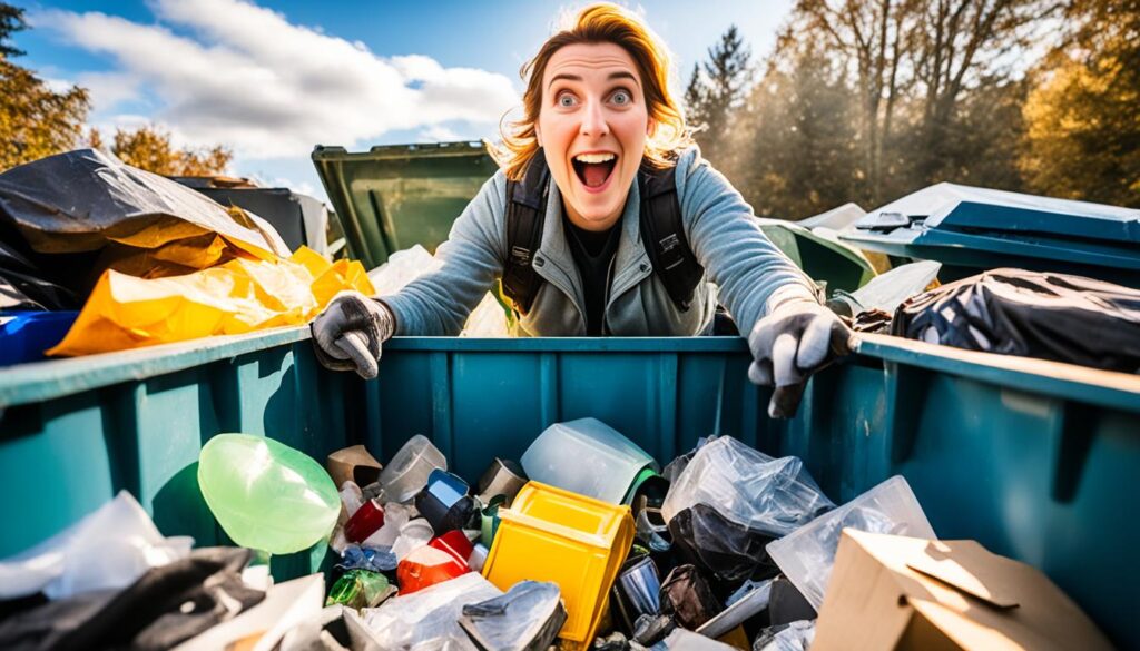 dumpster diving for treasures