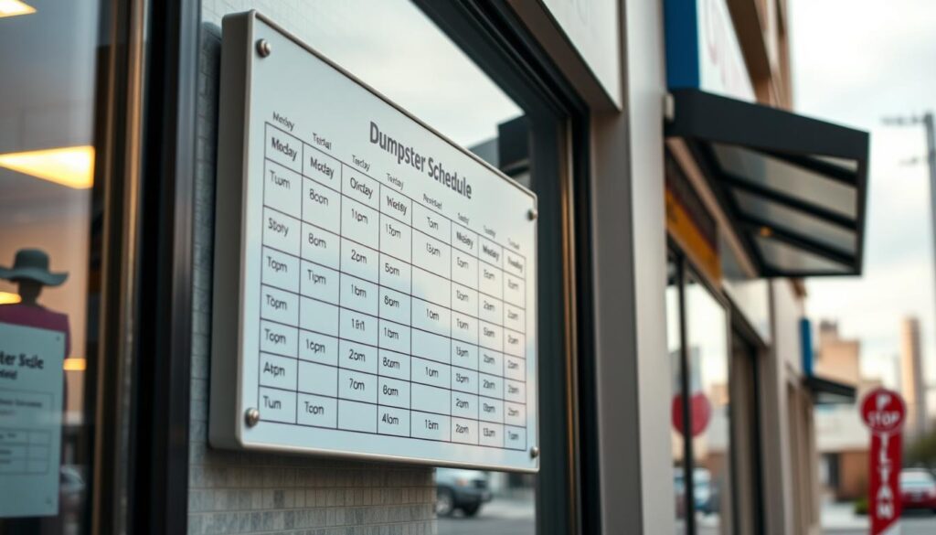 dumpster schedule tips