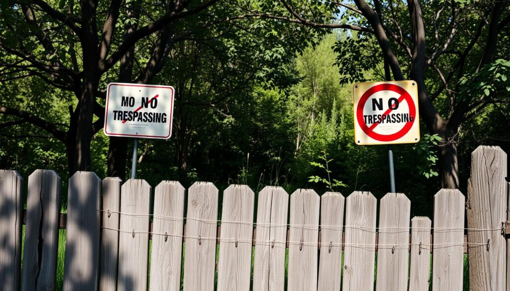 no trespassing signs