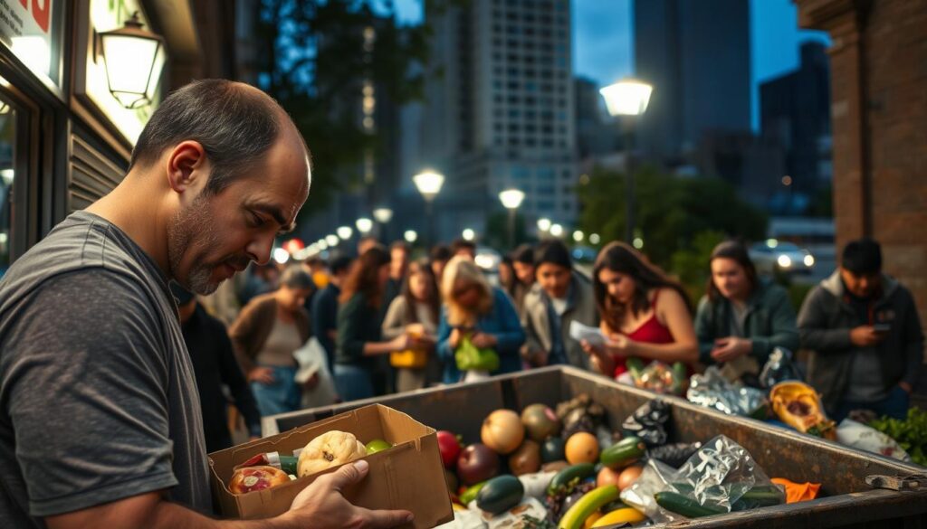 reducing food waste through dumpster diving