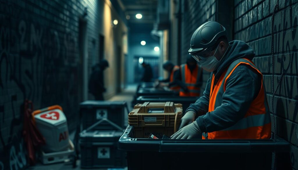 safety precautions dumpster diving